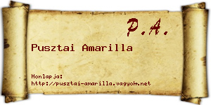 Pusztai Amarilla névjegykártya